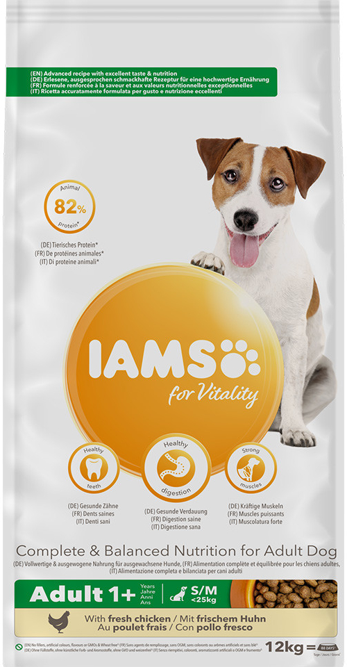 IAMS for Vitality Dog Adult Small & Medium Chicken 12 kg