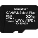 Pouzdro Paměťová karta Kingston Canvas Select Plus MicroSDXC 32GB UHS-I U1 100R/10W + adapter SDCS2/32GB