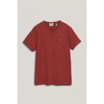 Gant SLIM Shield V-NECK t-shirt IRON RED – Sleviste.cz