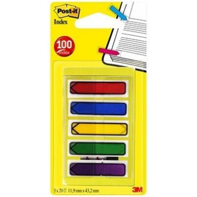 3M POSTIT Štítek, plastový, 5x20 kusů, 11,9x43,2 mm, šipka, 3M POST-IT, smíšené 7000038078 – Hledejceny.cz