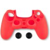 Obal a kryt pro herní konzole Spartan Gear Controller Silicon Skin Cover and Thumb Grips - Red PS4