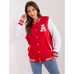 Relevance Červeno-bílá baseballová mikina rv-bl-7670.31-red-white