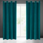 EUROFIRANY ZATEMŇOVACÍ ZÁVĚS NA KROUŽCÍCH MILO 140X250 CM TMAVĚTYRKYSOVÁ – Hledejceny.cz