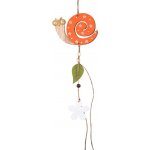 Závěs dřevo 125x85mm šnek, přírodní, oranžová – Sleviste.cz