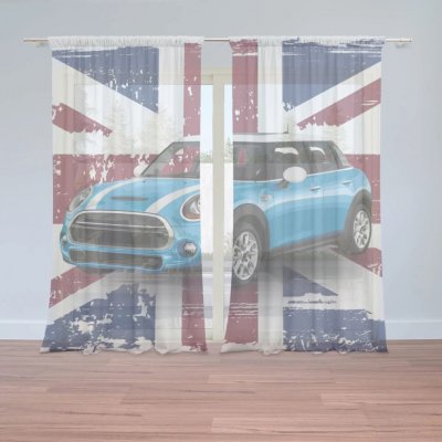 Sablio Záclony Mini sedan Britská vlajka: 2ks 150x250cm – Hledejceny.cz