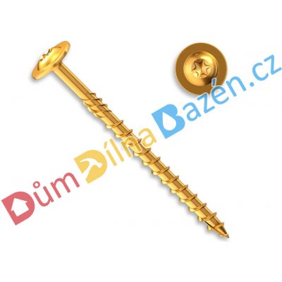 Hašpl Konstrukční vrut talířová hlava ø 5 TX25 ZŽ Rozměr: 5x120 – Hledejceny.cz