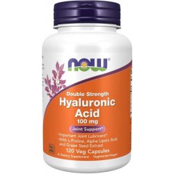 Now Foods Hyaluronic Acid Double Strength 100 mg 120 kapslí