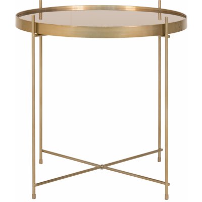 Nordic Living Emeli 48 cm zlatý kulatý skleněný – Zboží Dáma