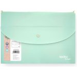 Spoko ReLeaf obálka se zipem, kapsa s drukem, A5, PP, SoftTouch, zelená – Zboží Živě