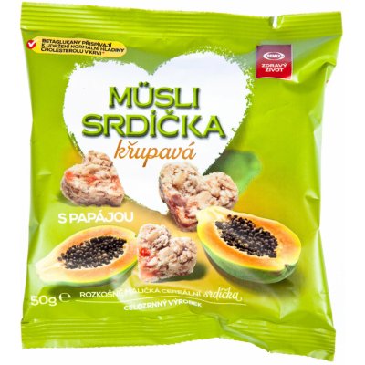 Semix Müsli srdíčka s papájou 50g – Zboží Mobilmania