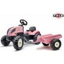 Falk šlapací traktor 1058AB Pink Country Star s přívěsem růžový