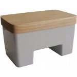 PRACTIC Máslenka na vodu s dřevěným víkem barva šedá – Zboží Mobilmania