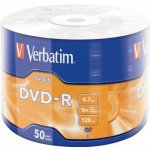 Verbatim DVD-R 4,7GB 16x, wrap, 50ks (43791) – Hledejceny.cz