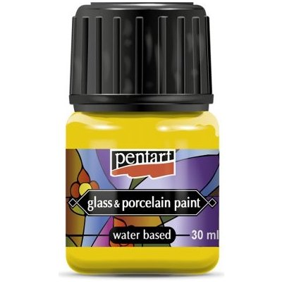 Pentart Barva na sklo a porcelán PENTART 30 ml ŽLUTÁ – Zboží Mobilmania