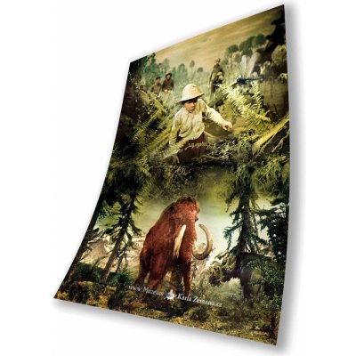 Grafický list A3 - koláž Cesta do pravěku | Karel Zeman – Zboží Dáma
