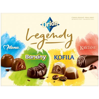 Bonboniéra Orion Legendy čokoládové pralinky oblíbených chutí 144 g – Sleviste.cz