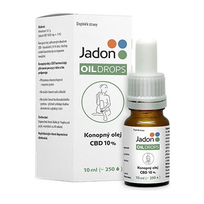 Jadon oil drops konopný olej CBD 10% 10 ml – Sleviste.cz