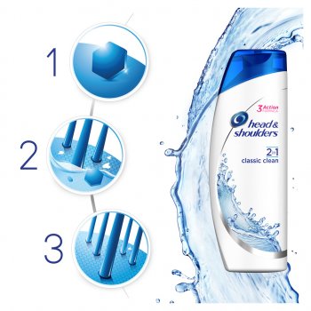 Head & Shoulders 2in1 Classic Clean šampon a balzám na vlasy proti lupům 225 ml