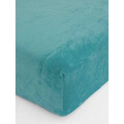 MKLuzkoviny.cz Prostěradlo mikroplyš Deluxe světle tyrkysové 90x200 – Zboží Mobilmania