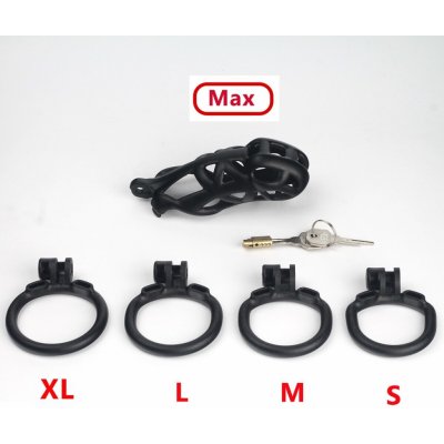 Černý pás cudnosti se 4 nástavci 10 cm dlouhý – Zboží Mobilmania