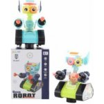 Teddies Robot chodící plast 22 cm na baterie se světlem se zvukem – Hledejceny.cz