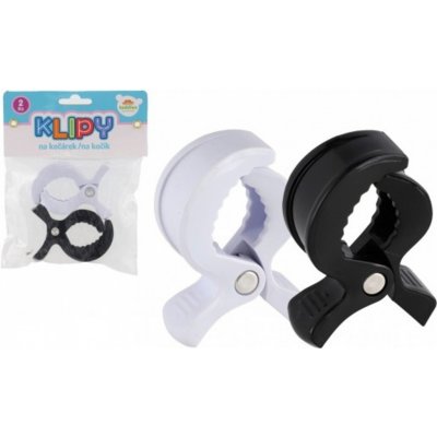 TEDDIES Klip/Kolíček 2ks černý-bílý – Sleviste.cz