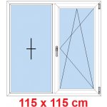 Soft Dvoukřídlé plastové okno 1150 x 1150 mm FIX+OS – Hledejceny.cz