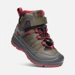 Keen Redwood Mid Wp K steel grey/red dahlia – Zboží Dáma