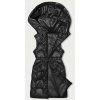 Dámská vesta Vypasovaná vesta s kapucí B8173-1 černá