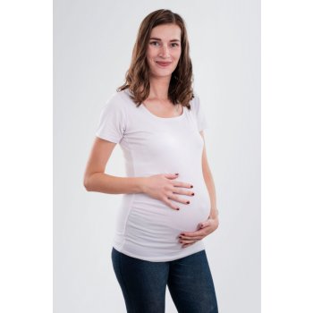 Bobánek těhotenské tričko krátký rukáv bílé