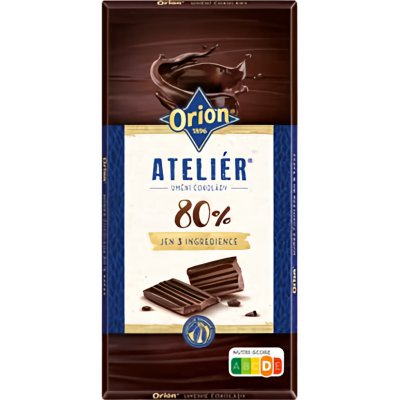 Orion Ateliér Extra hořká čokoláda 80% 100 g – Zboží Mobilmania
