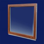 DOMO-OKNA Fixní okno zlatý dub 80x80 cm (800x800 mm) – Hledejceny.cz