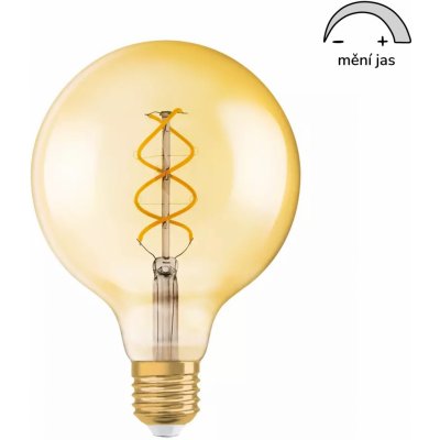 Osram 4058075270008 LED A A++ E E27 tvar globusu 5 W teplá bílá – Zboží Mobilmania