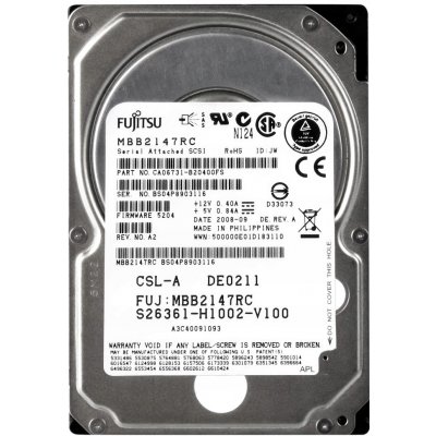 Fujitsu 146 GB 2,5" SAS-1, 3Gbps, S26361-H1002-V100