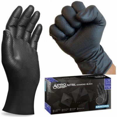GEKO Nitrilové Solid Grip 3D černé 50 ks – Zboží Dáma