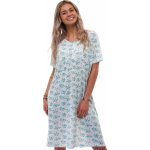 Těhotenská a kojicí noční košilka se zeleným květinovým vzorem a knoflíčky 1C4036 zelená – Zboží Mobilmania