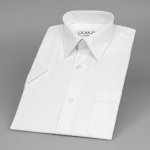 AMJ dětská chlapecká košile jednobarevná JKC018 krátký rukáv bílá – Zboží Dáma