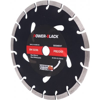Power Black Diamantový řezný kotouč segmentový 230mm PB2001 – Zboží Dáma