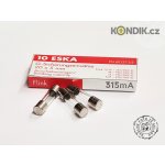 Pojistka 5x20mm rychlá (F) skleněná, Proud: 1,25A – Sleviste.cz