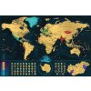 Nástěnné mapy Stírací mapa světa - maďarská verze