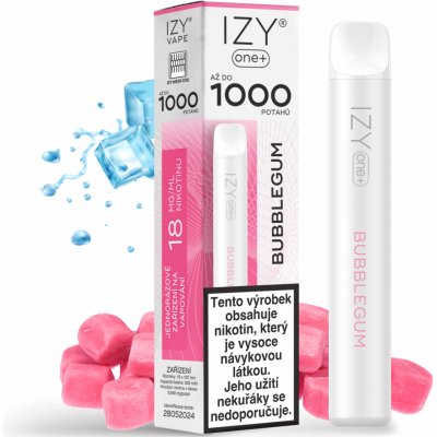 IZY VAPE IZY ONE+ Bubblegum 18 mg 1000 potáhnutí – Zboží Dáma