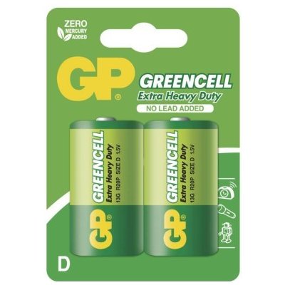 Zinková baterie GP Greencell D (R20) – Zbozi.Blesk.cz