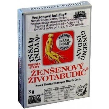 Dr. Drozen Ženšenový životabudič K.K.Insam Indan 3 g 200 kuliček