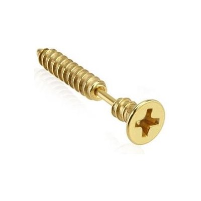 Šperky4U falešný piercing do ucha šroub FP01033-GD – Zboží Mobilmania
