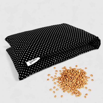 GADEO nahřívací třešňový bederní polštářek POLKA DOTS černá – Zboží Mobilmania