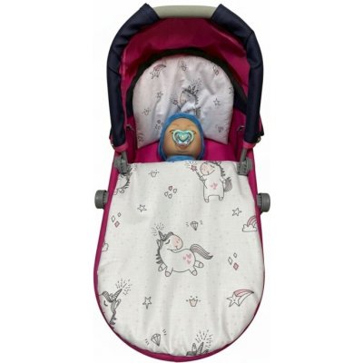 SDS Peřinky do kočárku pro panenky Jednorožec bílá1x 27x40 cm / 25x20 cm – Zboží Dáma