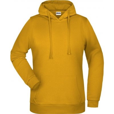 James & Nicholson dámská mikina s kapucí Basic Hoody žlutá zlatavá – Zboží Mobilmania