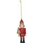Clayre & Eef Závěsná vánoční dekorace Louskáček se stromkem 4*2*9 cm – Hledejceny.cz