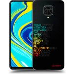 Picasee silikonový černý obal pro Xiaomi Redmi Note 9 Pro - Motto života – Zboží Živě