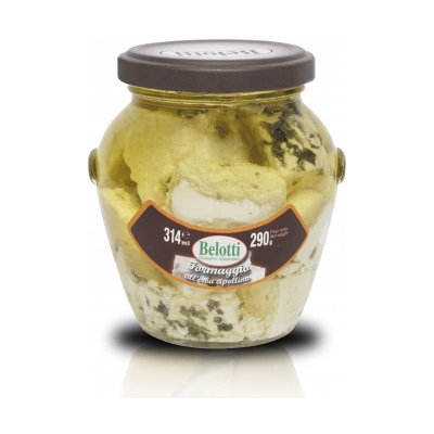 Belotti nakládaný sýr s pažitkou (Formaggio All'Erba Cipollina) 314 ml – Zboží Dáma
